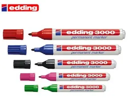 Marcador Edding 3000 Permanente Punta redonda 1,5-3,0mm Azul Recargable